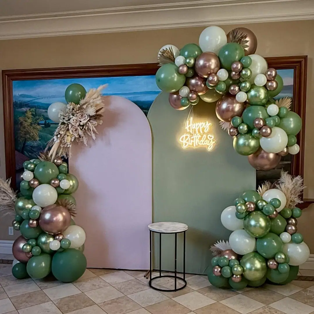 🌿 Elegant. Modern. Unforgettable. Our balloon backdrops create the perfect photo spot for your special day. 📸✨ in the Bay Area