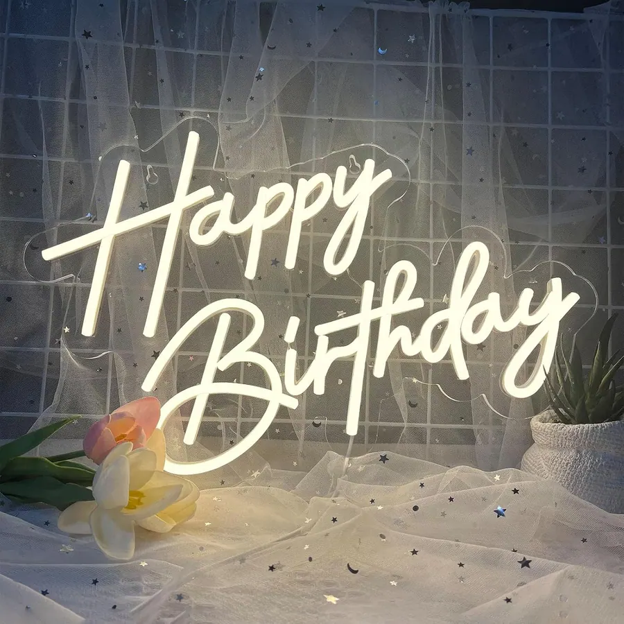 Neon sign — Happy Birthday